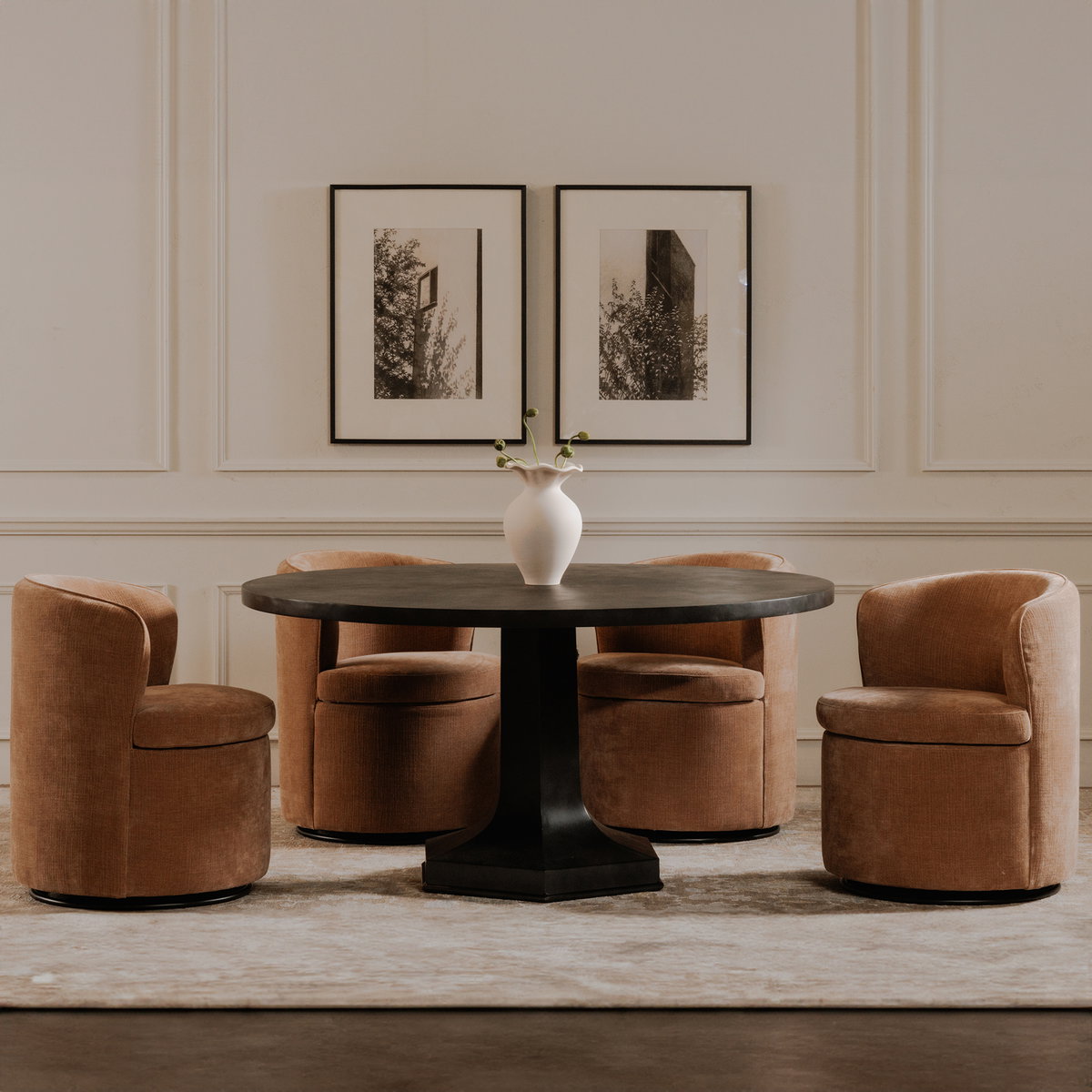 Ethan Dining Table Black, by Moe's Home, 60" width x 30" height x 60" depth View 6