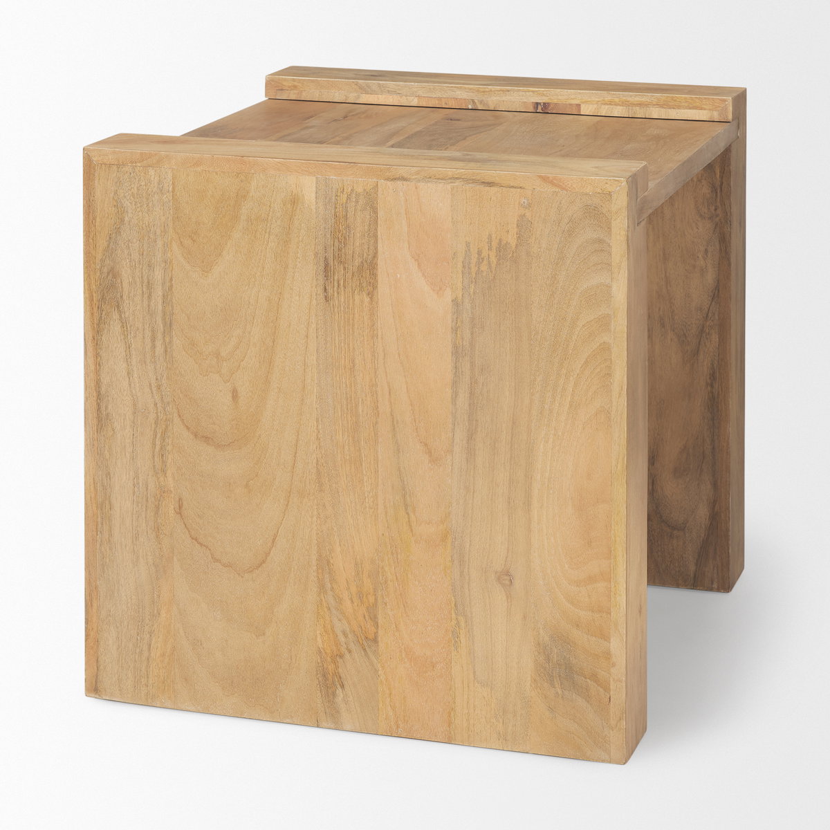 Athelia Light Wood Accent Table, Side & End Table by Mercana, 23" length x 22" width x 22.5" height View 6