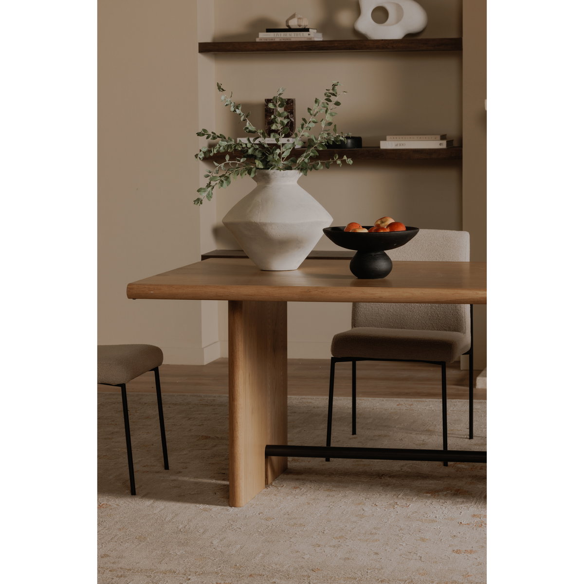 Madison Dining Table Natural, by Moe's Home, 82" width x 30" height x 42" depth View 8