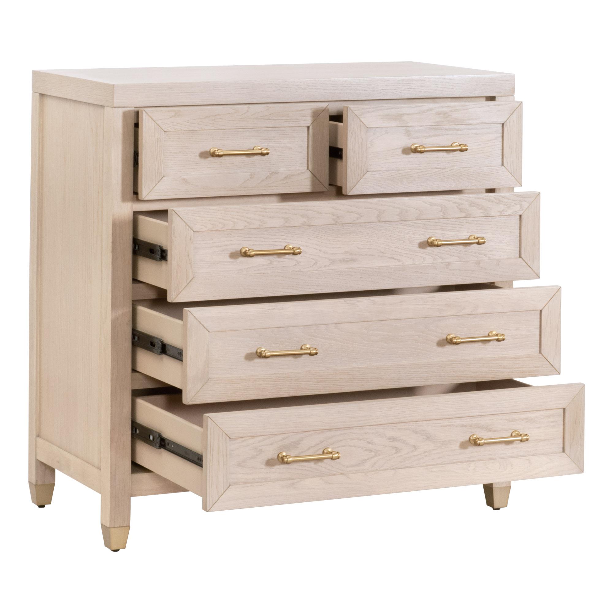 Stella 5-Drawer High Chest, Dresser by Essentials for Living, 39.5" width x 40.25" height x 21.5" depth View 4