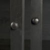 Arelius 36L x 18W x 63H Black-Brown Wood with Black Metal Base Display Cabinet thumbnail 10
