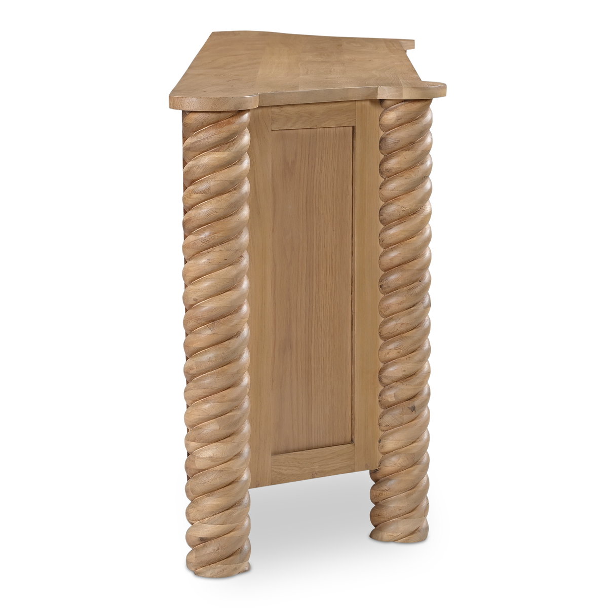Treccia Sideboard Oak, Cabinets & Sideboard by Moe's Home, 76.25" width x 31" height x 18" depth View 3