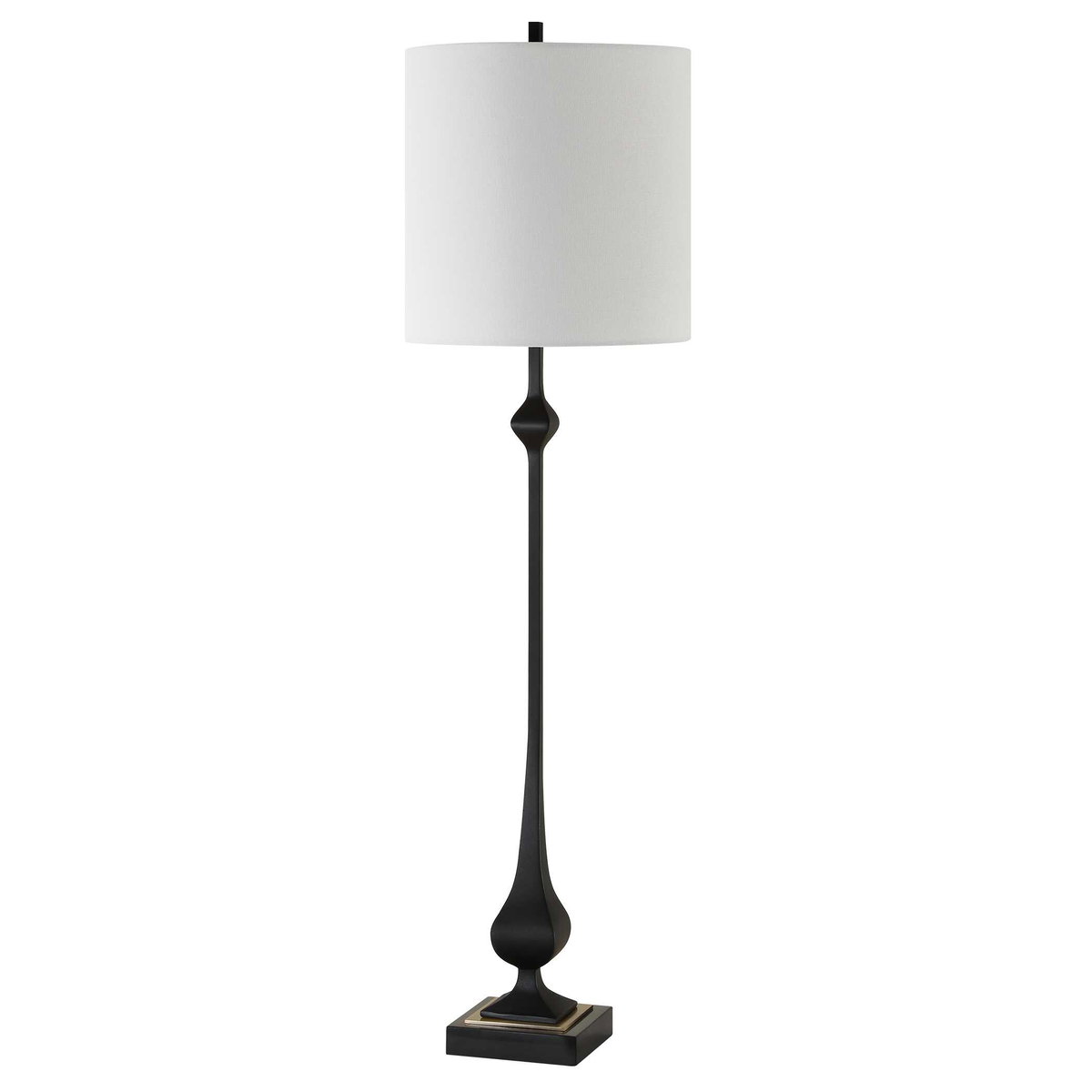 Hightower Black Buffet Lamp, by Uttermost, 11" width x 3'2" height x 11" depth View 5