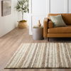 Tikka Handmade Striped Cream/ Gray Area Rug (10'X14') thumbnail 4