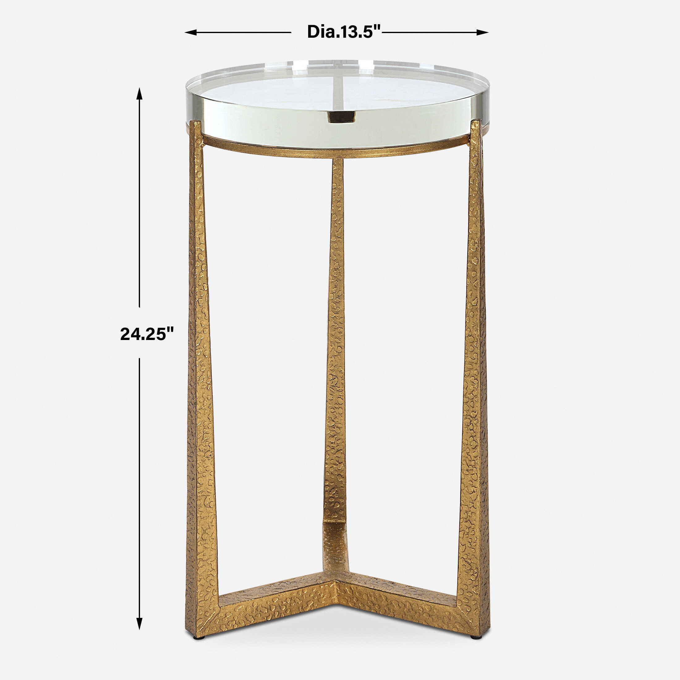 Midas Antique Gold Accent Table large image 