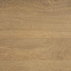 Tarro 84' Rectangular Light Brown Wood with Geometrical Base Dining Table thumbnail 2