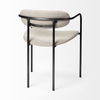 Parker I Beige Fabric Seat Gun Metal Gray Metal Frame Dining Chair thumbnail 5