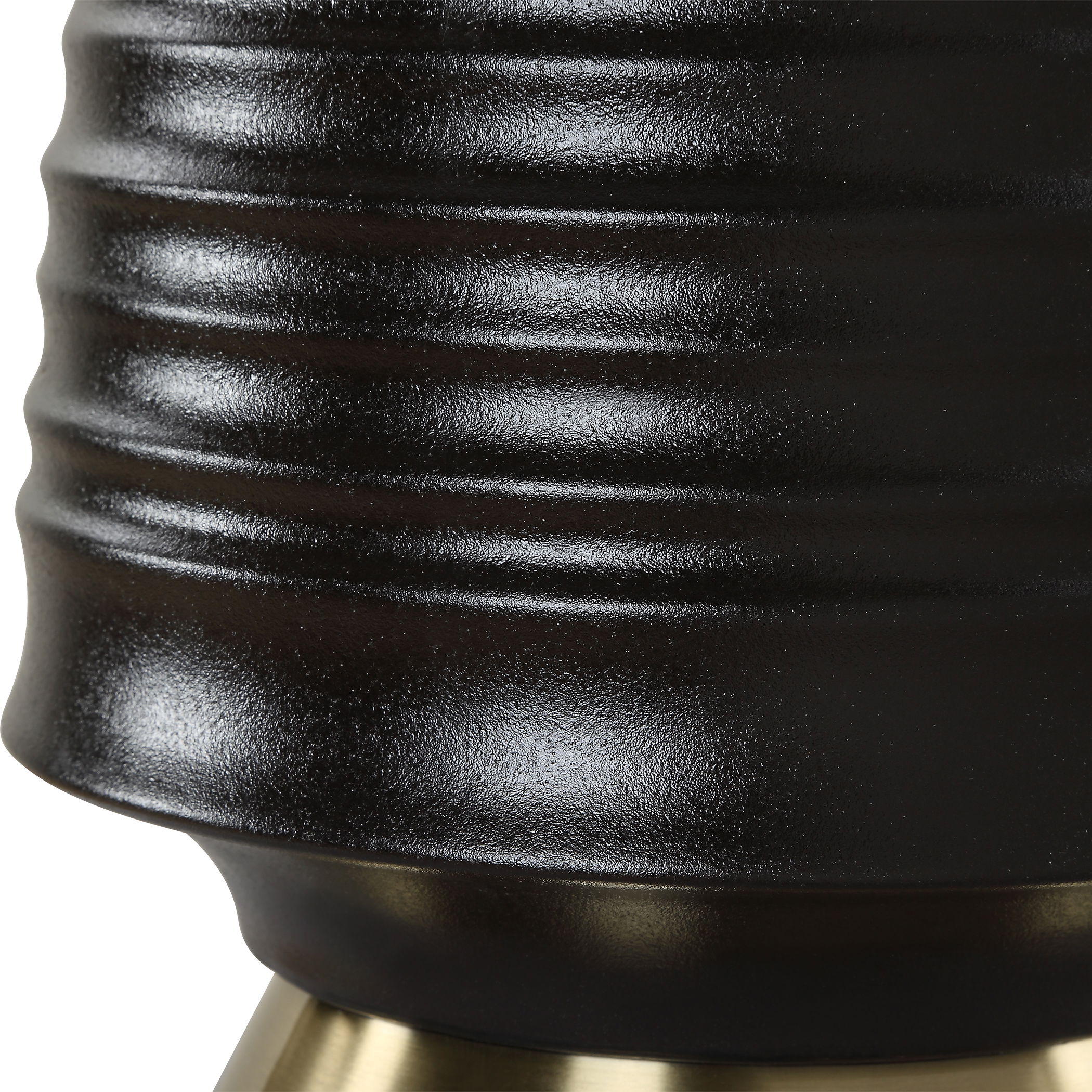 Foster Black Glaze Table Lamp large image 