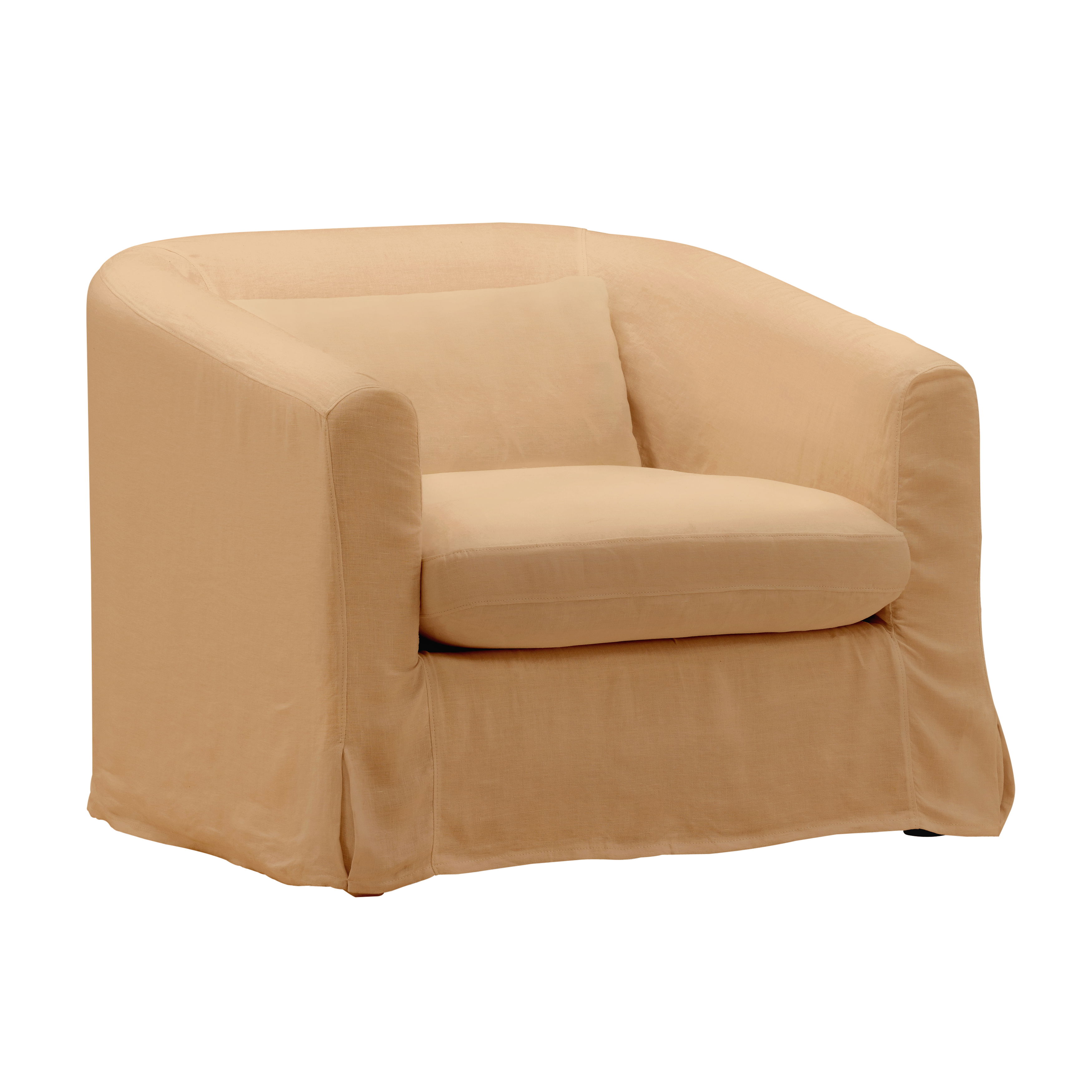 Florence Sofa Chair Slipcover Wheat, Sofas & Sectional by Dovetail, 39" width x 32" height x 38" depth