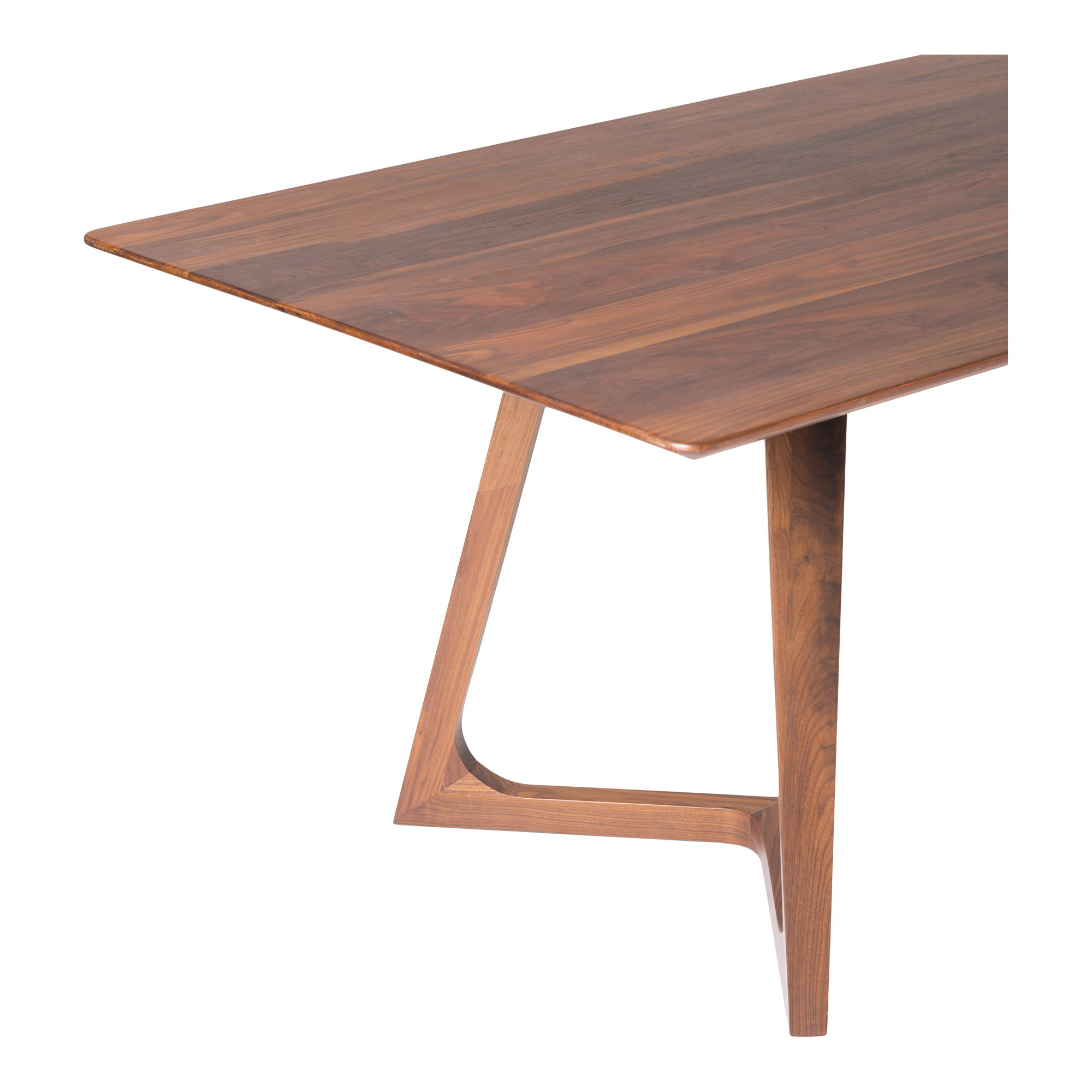 Godenza Rectangular Dining Table Walnut, by Moe's Home, 71" width x 29.5" height x 35.5" depth View 4