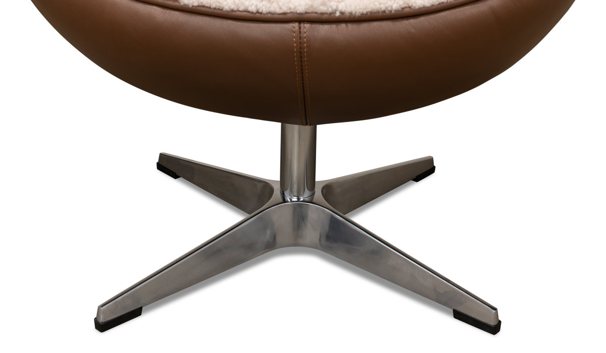 Jacobean Mid 20th Century Egg Chair, by Sarreid, 2'6" length x 2'10" width x 3'9" height View 7