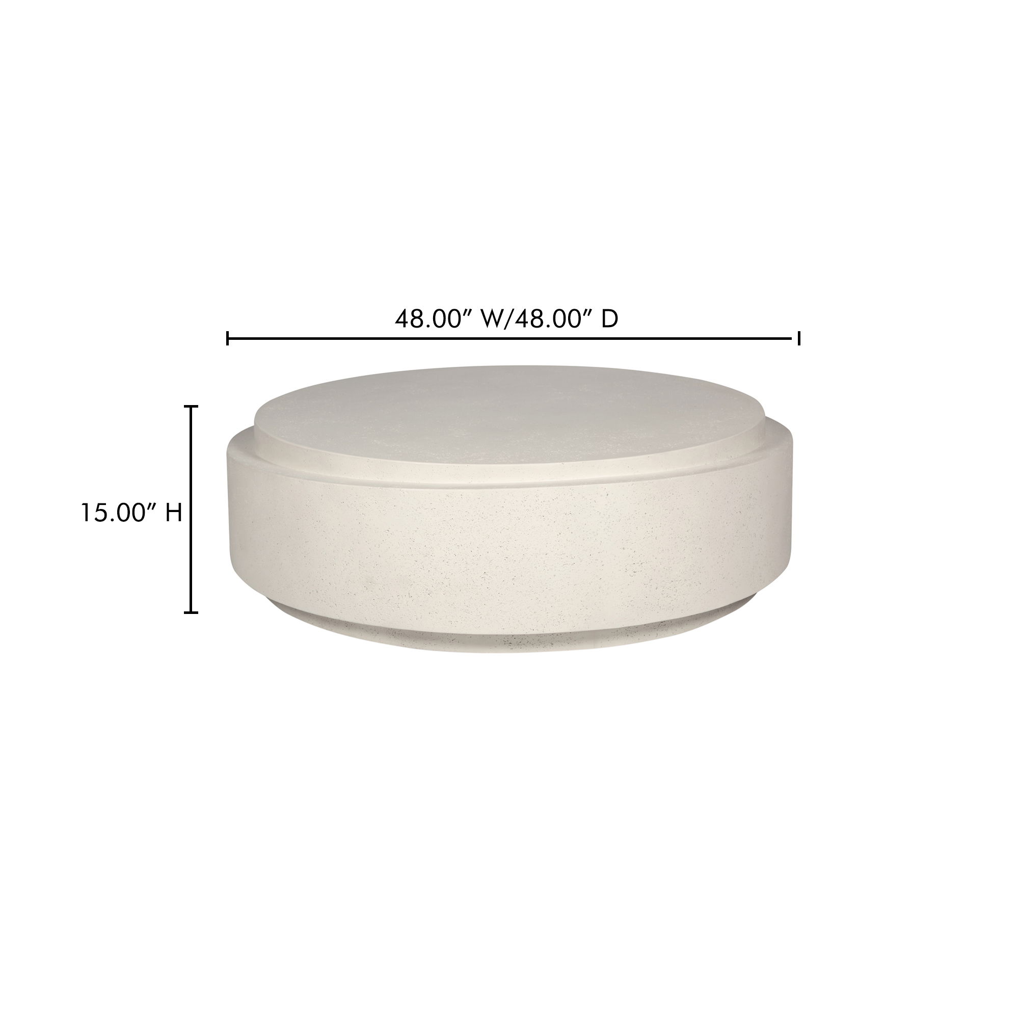 Cosmo Outdoor Coffee Table Off White, Outdoor Table by Moe's Home, 4' width x 1'3" height x 4' depth View 10