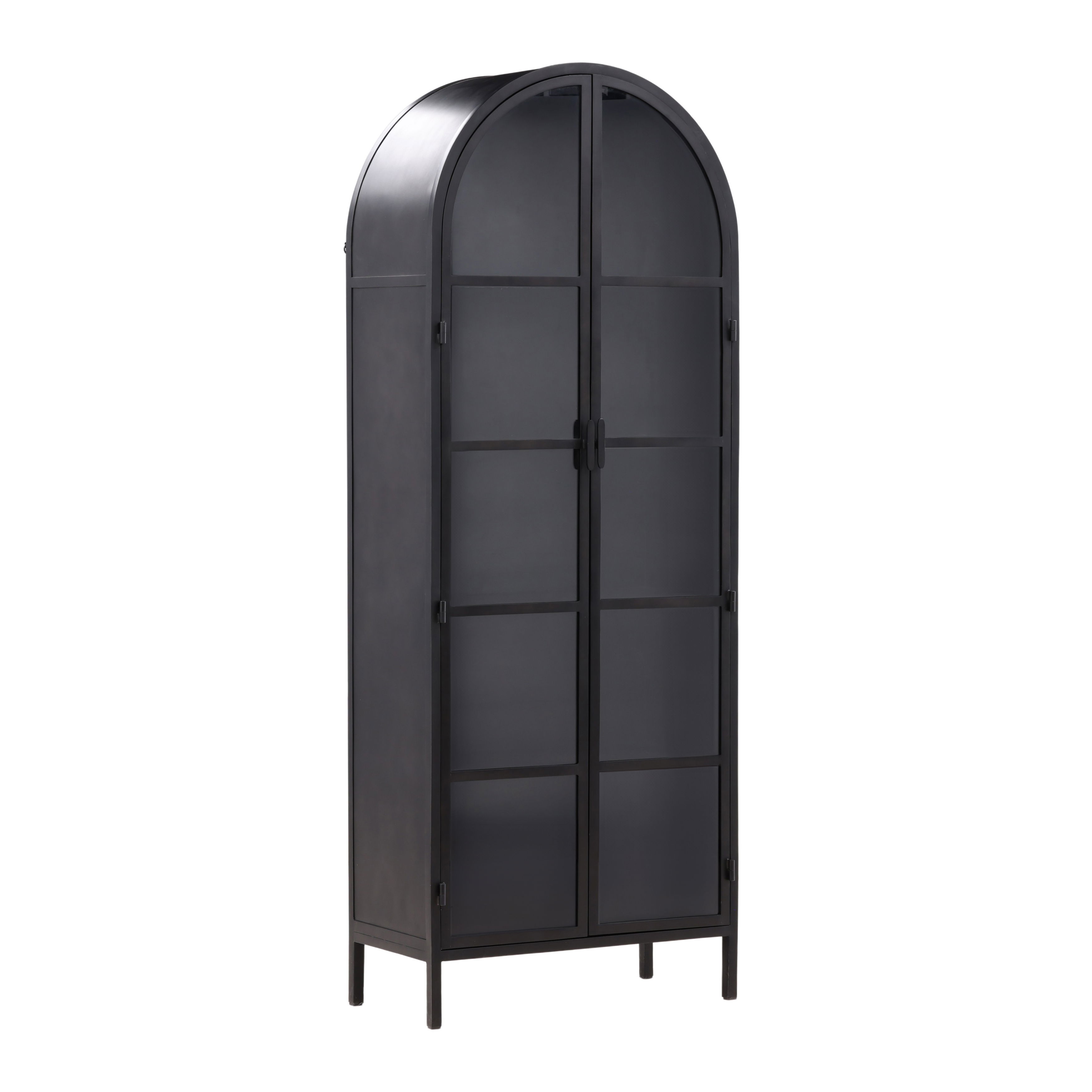 Kiera Cabinet Black, Cabinets & Sideboard by Dovetail, 32" width x 86" height x 16" depth View 1