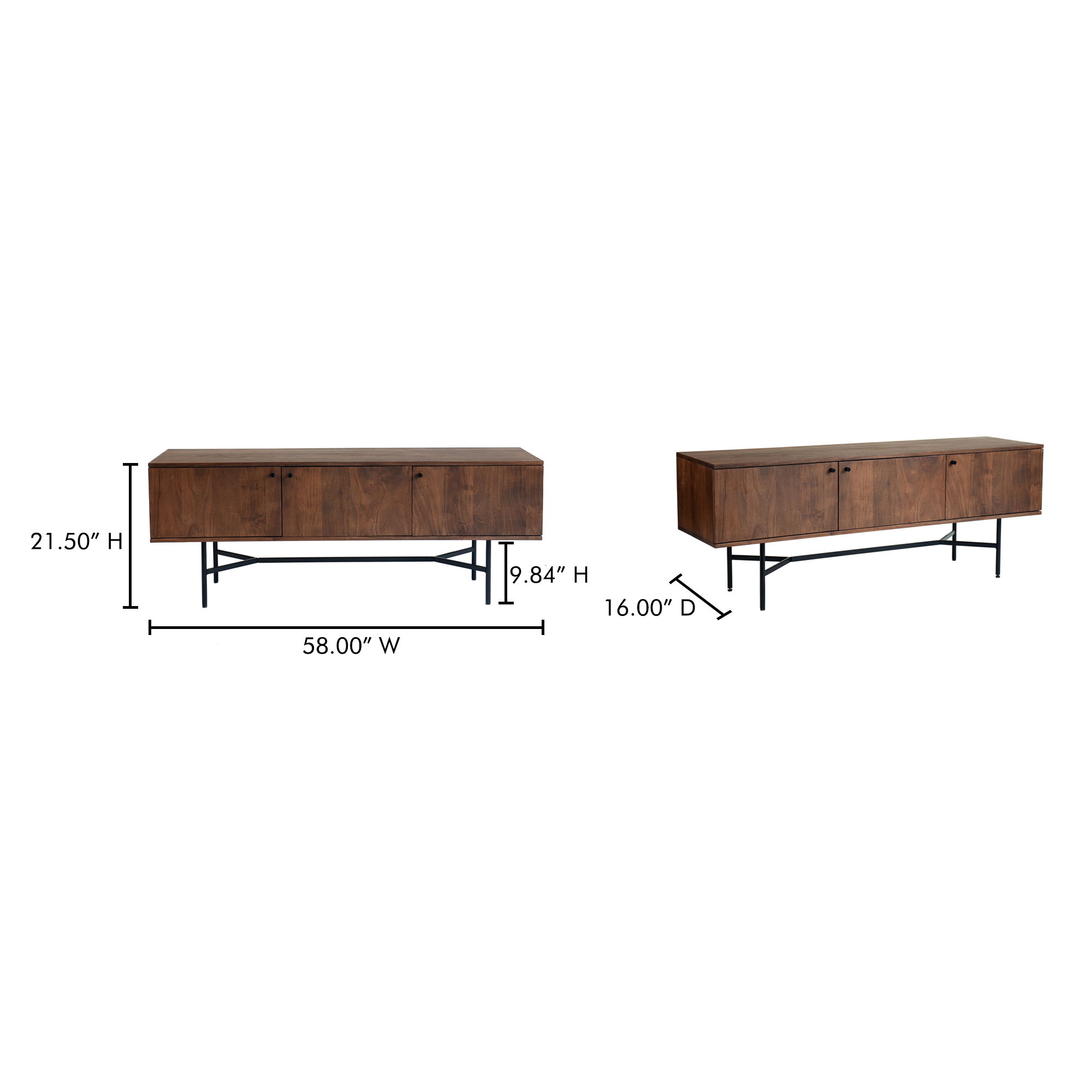 Beck Media Cabinet Brown large image 