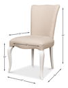 Sidechair, Cortina White W/ Linen Flax, Dining Chair by Sarreid, 23" length x 24" width x 39" height thumbnail 13