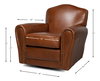 Elite French Club Swivel Chair, by Sarreid, 2'9" length x 3' width x 2'9" height thumbnail 13
