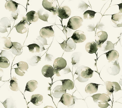 Eucalyptus Trail Green Wallpaper