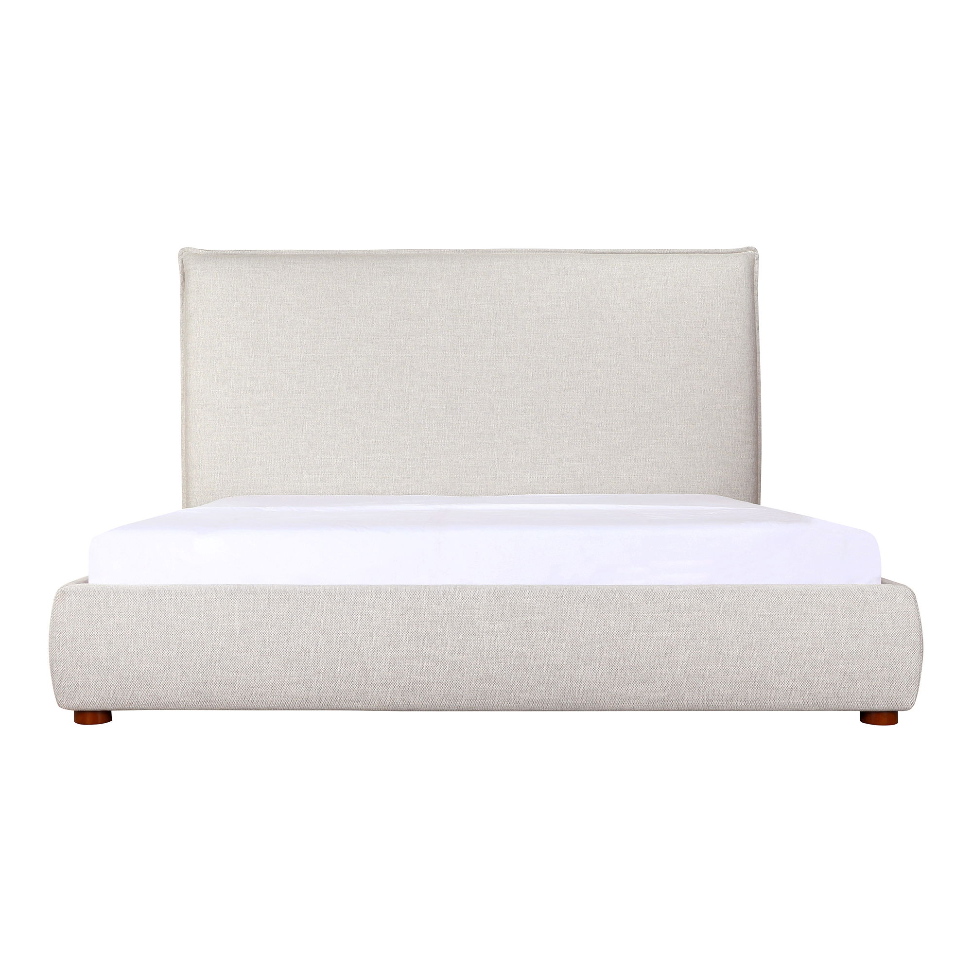 Luzon King Bed Tall Headboard Light Grey large image 