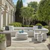 Winded Outdoor White Coffee Table, Outdoor Table by Uttermost, 3' width x 1'4" height x 3' depth thumbnail 4