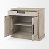 Braxton   Beige Wood with Black Accents 2 Door Accent Cabinet, Cabinets & Chest by Mercana, 33.5" length x 18.5" width x 31.5" height thumbnail 9