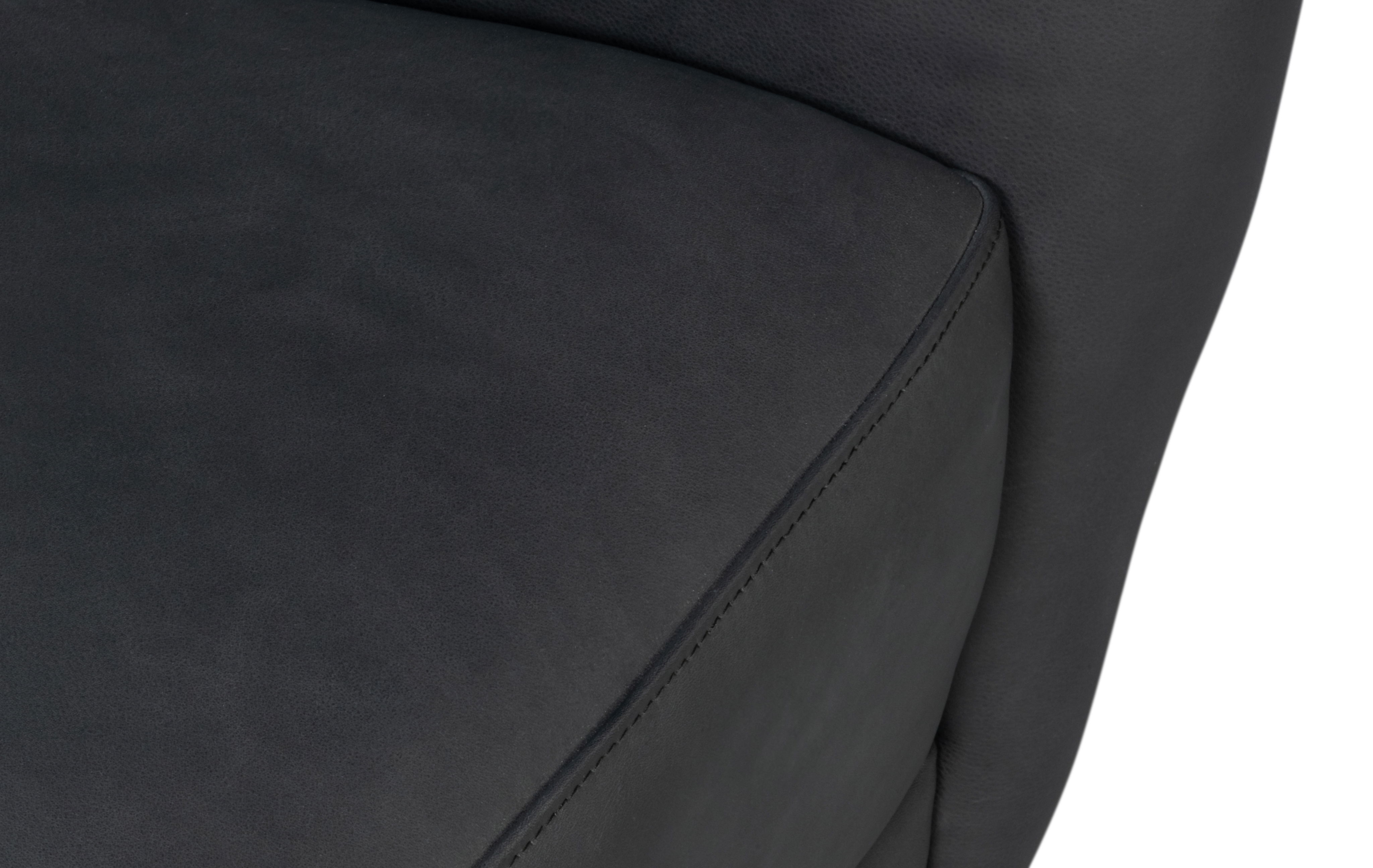Lombard Wing Chair,Santoni Black Leather large image 