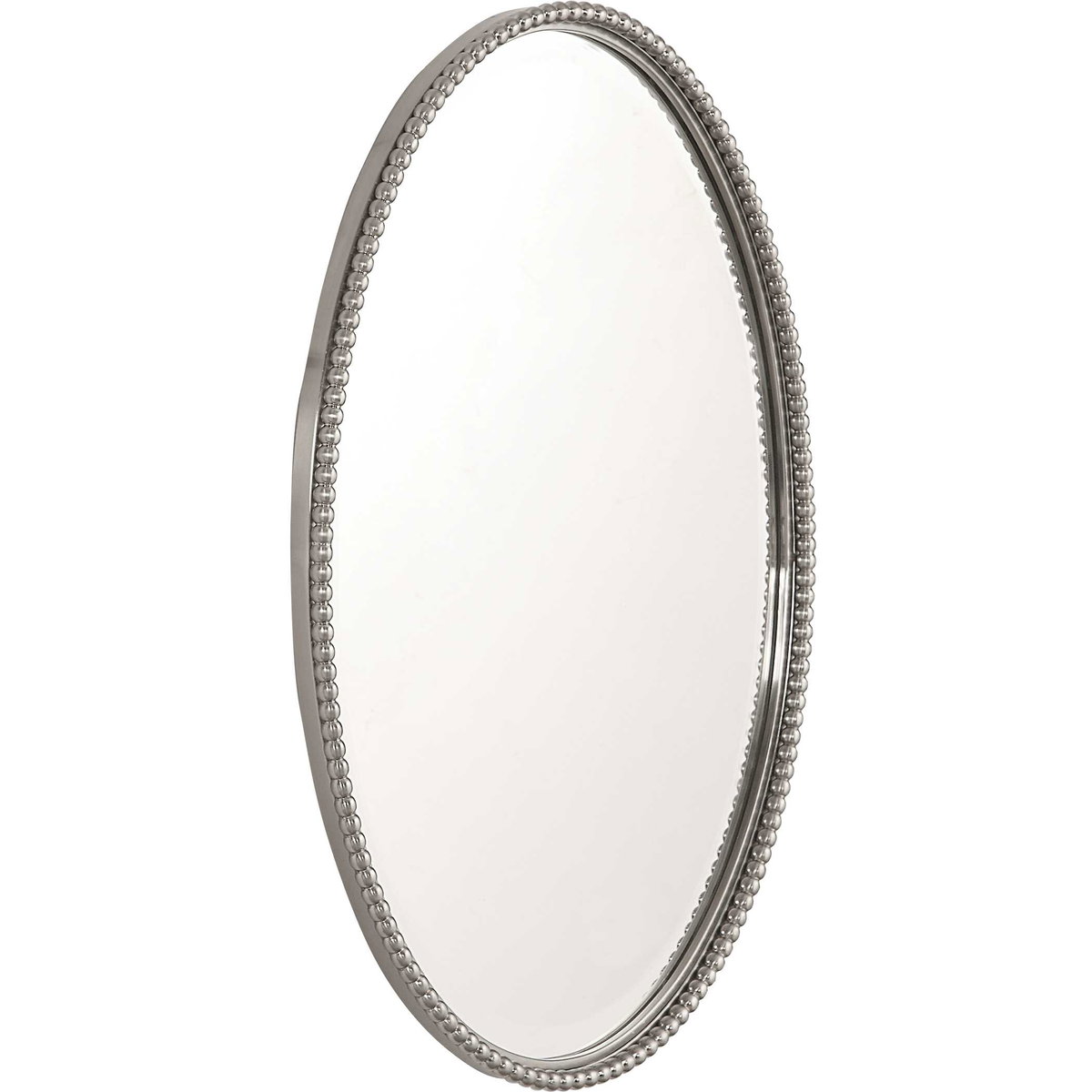 Sherise Brushed Nickel Oval Mirror, by Uttermost, 22" width x 32" height x 1.75" depth View 4