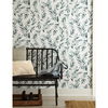 Weekends Olive Branch Teal Wallpaper, by York Wall, 33' length x 1'8.5" width x 0.02" depth thumbnail 2