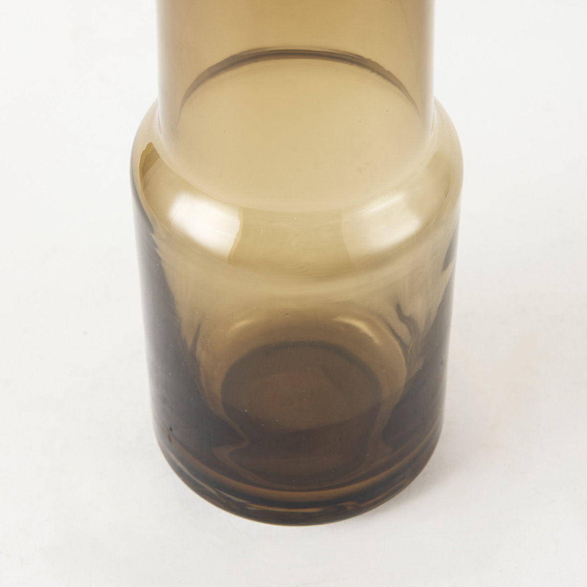 Amrita  Golden Brown Glass Vase, by Mercana, 4.13" length x 4.13" width x 11.89" height View 9
