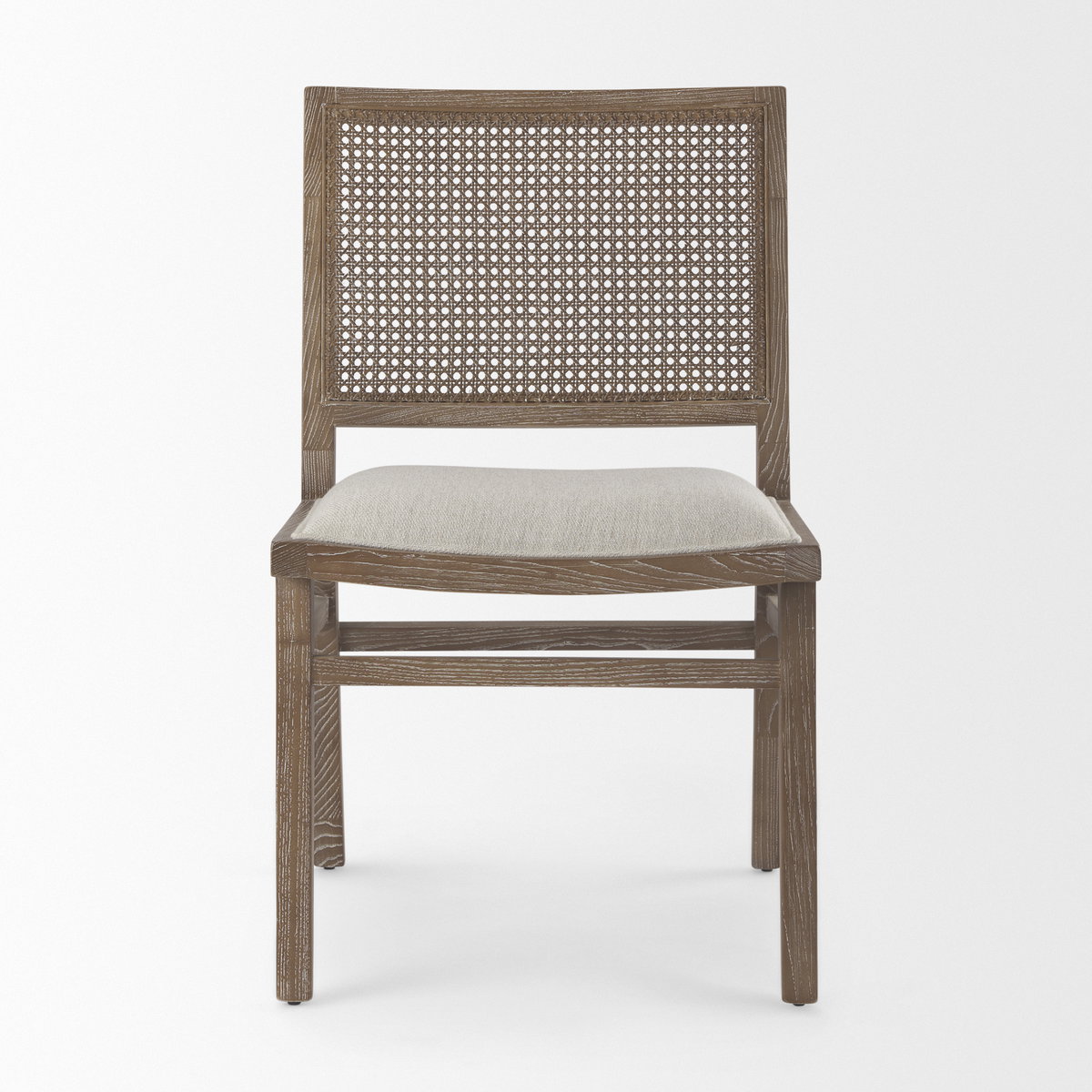 Wynn Cane Back Dining Side Chair | Fabric with Brown Wood, Dining Chair by Mercana, 20.47" length x 24.61" width x 34.06" height View 5