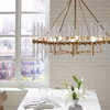 Crystal Stick 8 Light Brass Chandelier, Pendant by Uttermost, 38.75" width x 31.25" height x 38.75" diameter x 38.75" depth thumbnail 3