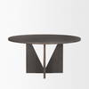 Tarro 60' Round Dining Table | Espresso Wood | Seats 6, by Mercana, 60" length x 60" width x 30" height thumbnail 6