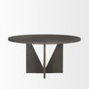 Tarro 60' Round Dining Table | Espresso Wood | Seats 6, by Mercana, 60" length x 60" width x 30" height thumbnail 6