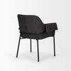Brently Curved Back Dining Arm Chair | Gray Fabric with Metal, Dining Chair by Mercana, 24.5" length x 29.5" width x 32.5" height thumbnail 10