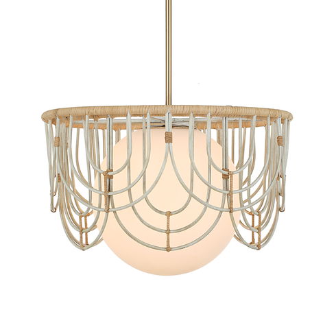 Arches 1 Light Rattan Pendant
