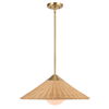 Phuvinh 1 Light Rattan Shade Pendant, Ceiling Light by Uttermost, 20" width x 9.5" height x 20" diameter x 20" depth thumbnail 4