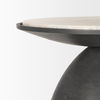Russo Gunmetal Cast Aluminum with Brown Marble Accent Table thumbnail 8