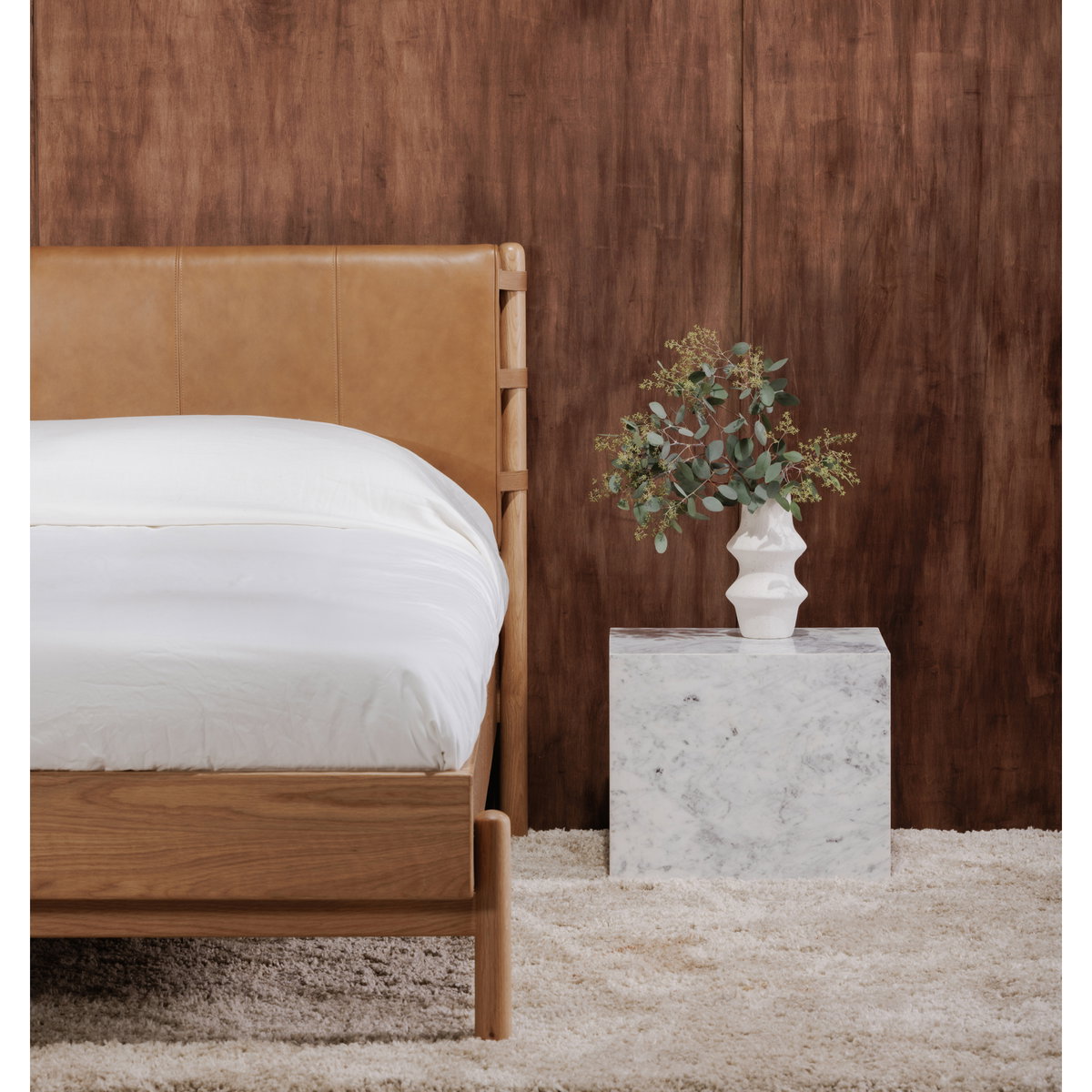 Colby Queen Bed Brown, by Moe's Home, 67" width x 41.34" height x 83" depth View 11