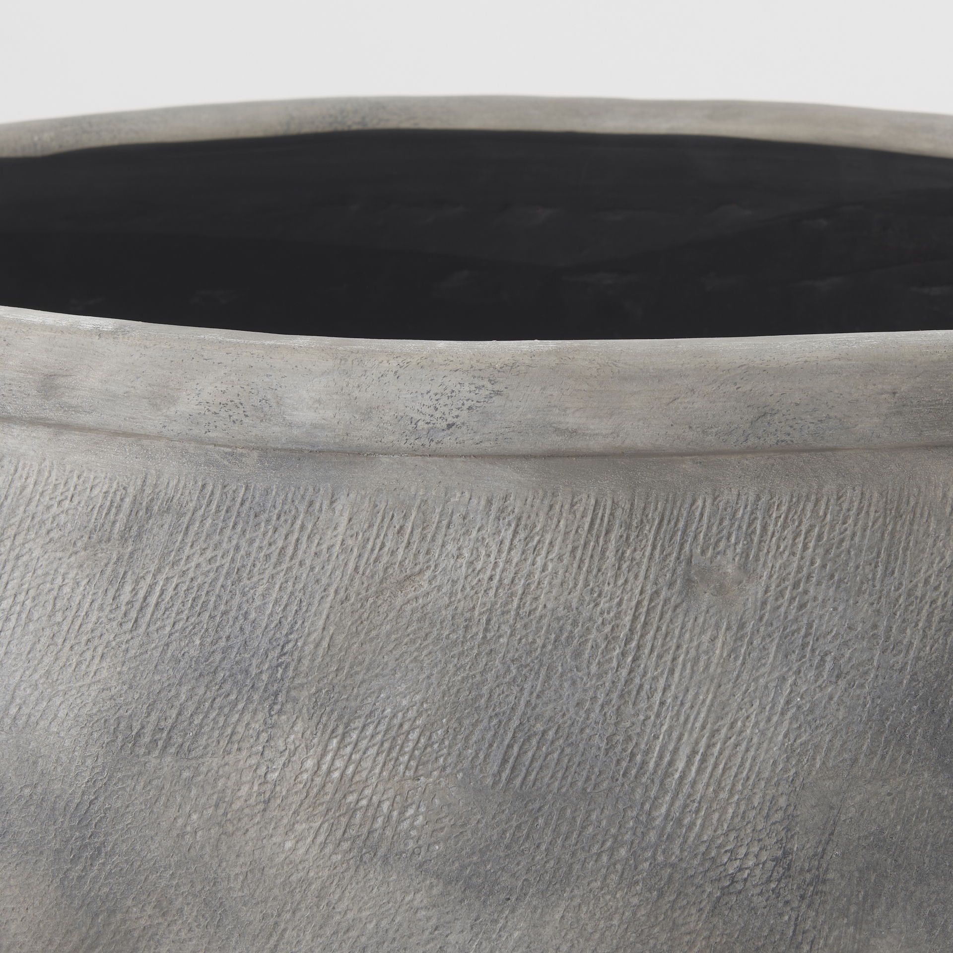 Zuma  Light Gray Ceramic Floor Vase, by Mercana, 27.17" length x 18.11" width x 24.41" height View 5