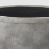 Zuma  Light Gray Ceramic Floor Vase, by Mercana, 27.17" length x 18.11" width x 24.41" height thumbnail 6