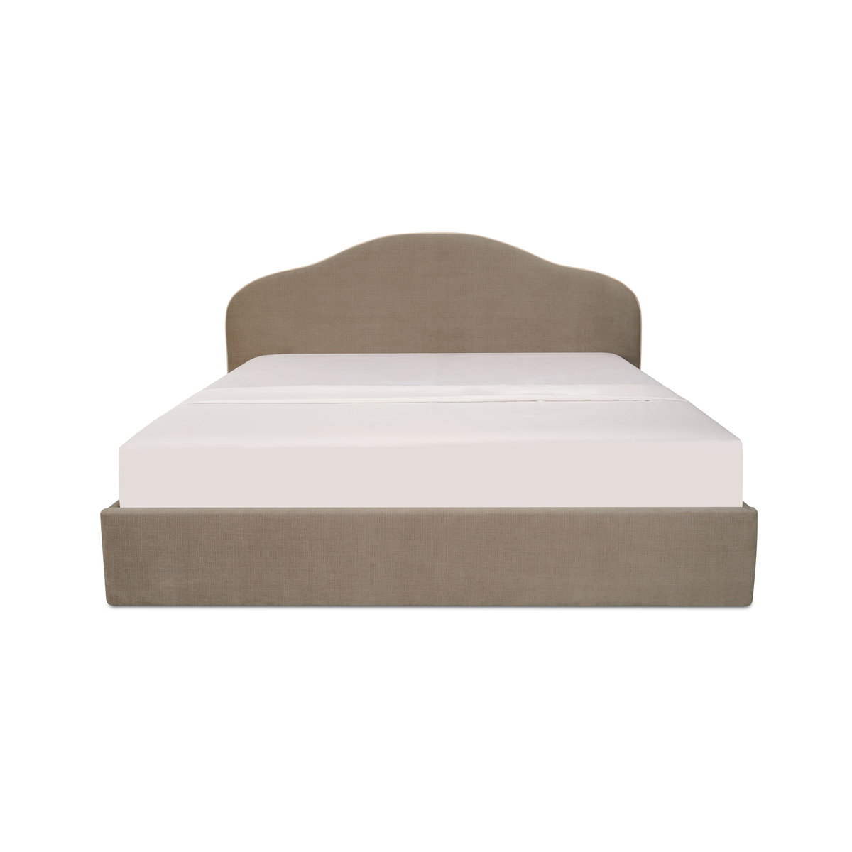 Maggie Queen Storage Bed Taupe, by Moe's Home, 6'0.24" width x 3'9.86" height x 7'3.6" depth View 1