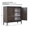 Nadie Light Walnut Console Cabinet, Console Table by Uttermost, 36" width x 34.5" height x 12" depth thumbnail 3