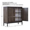Nadie Light Walnut Console Cabinet, Furniture by Uttermost, 36" width x 34.5" height x 12" depth thumbnail 3