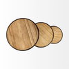 Glover (Set of 3) 20L x 20W Brown Wood Round Top with Metal Nesting Accent Tables, Side & End Table by Mercana, 20.08" length x 20.08" width x 26.38" height thumbnail 9
