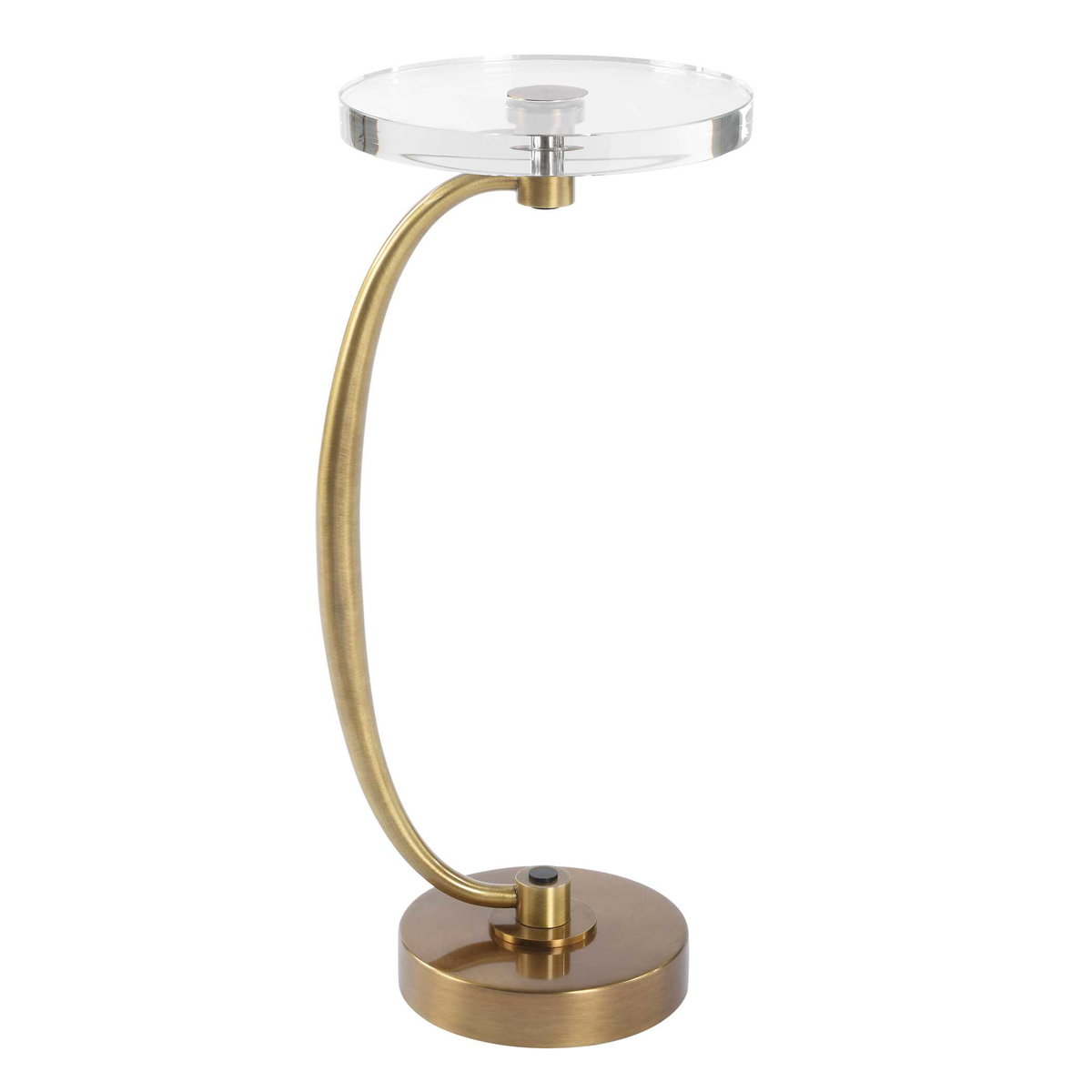 Waveney Brass Drink Table, Side & End Table by Uttermost, 11.5" width x 24" height x 11.5" depth View 9