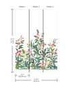 Peacock White Wall Mural thumbnail 2