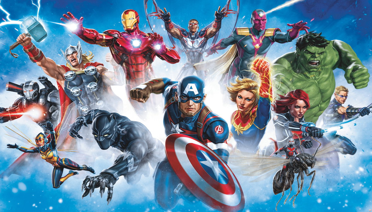 Avenger Gallery Art Peel & Stick Wall Mural, Wallpaper by York Wall, 6' length x 1'6" width x 0.02" depth