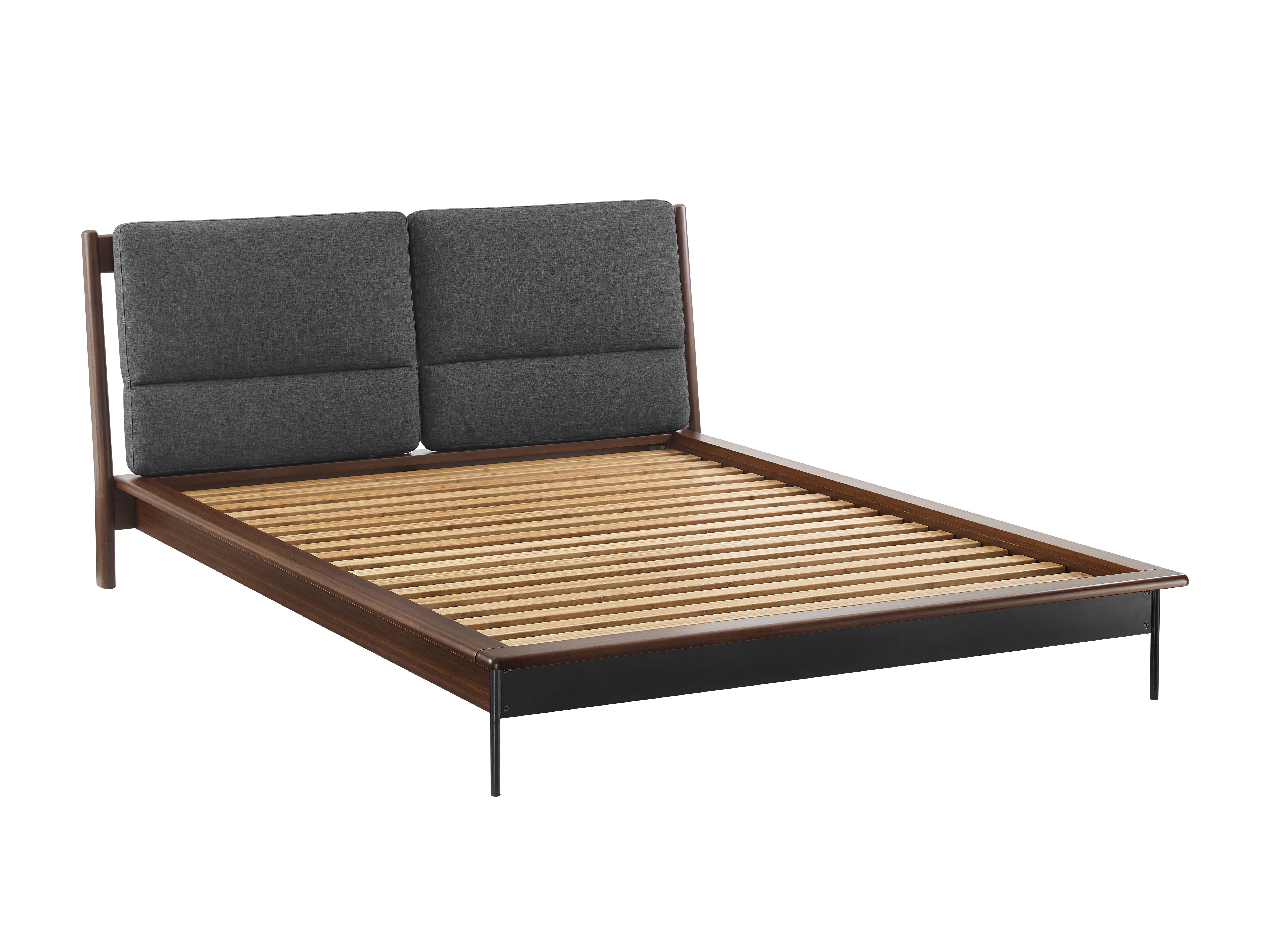 Park Avenue Queen Platform Bed with Fabric, Ruby large image 