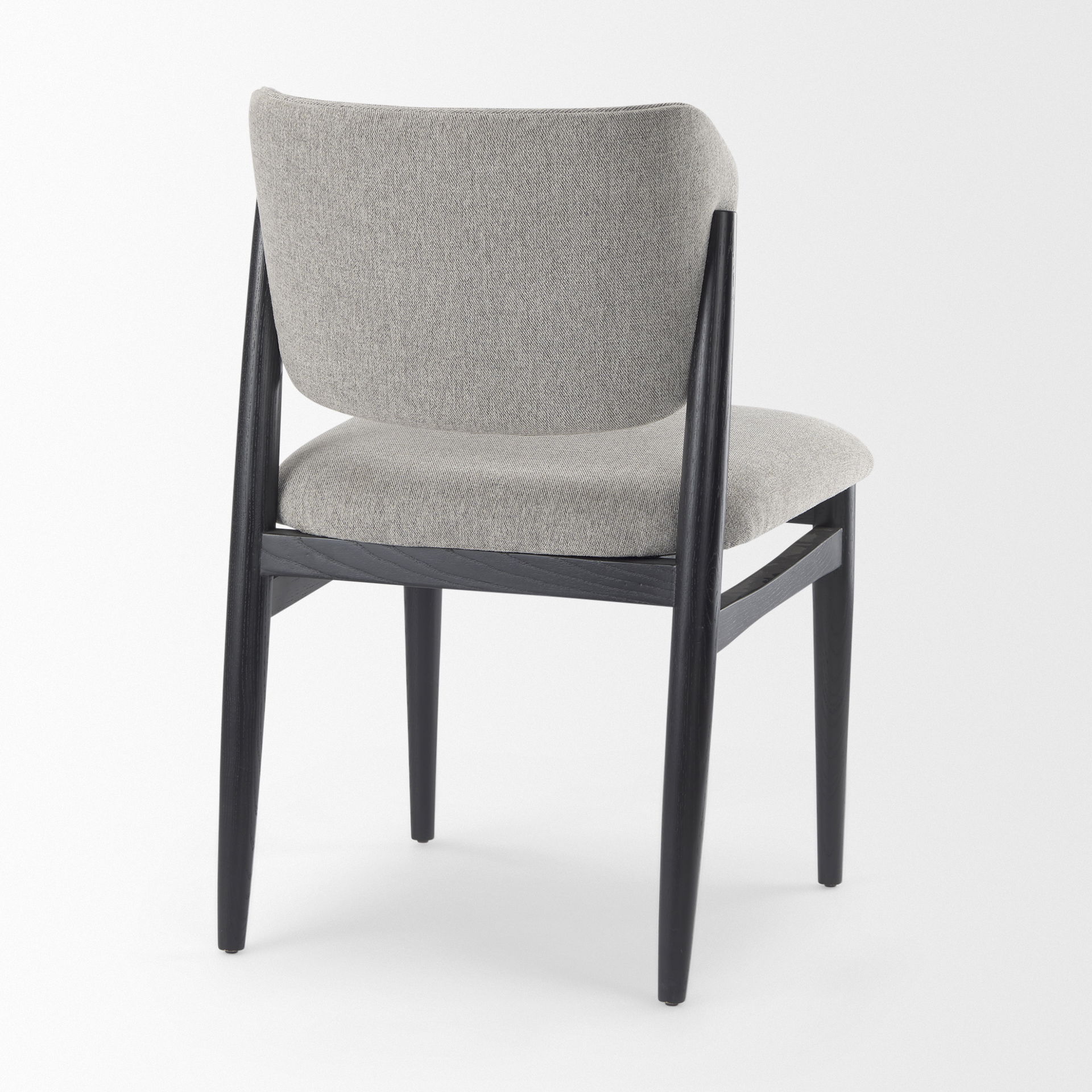 Cline   Gray Fabric with Black Wood Dining Chair large image 