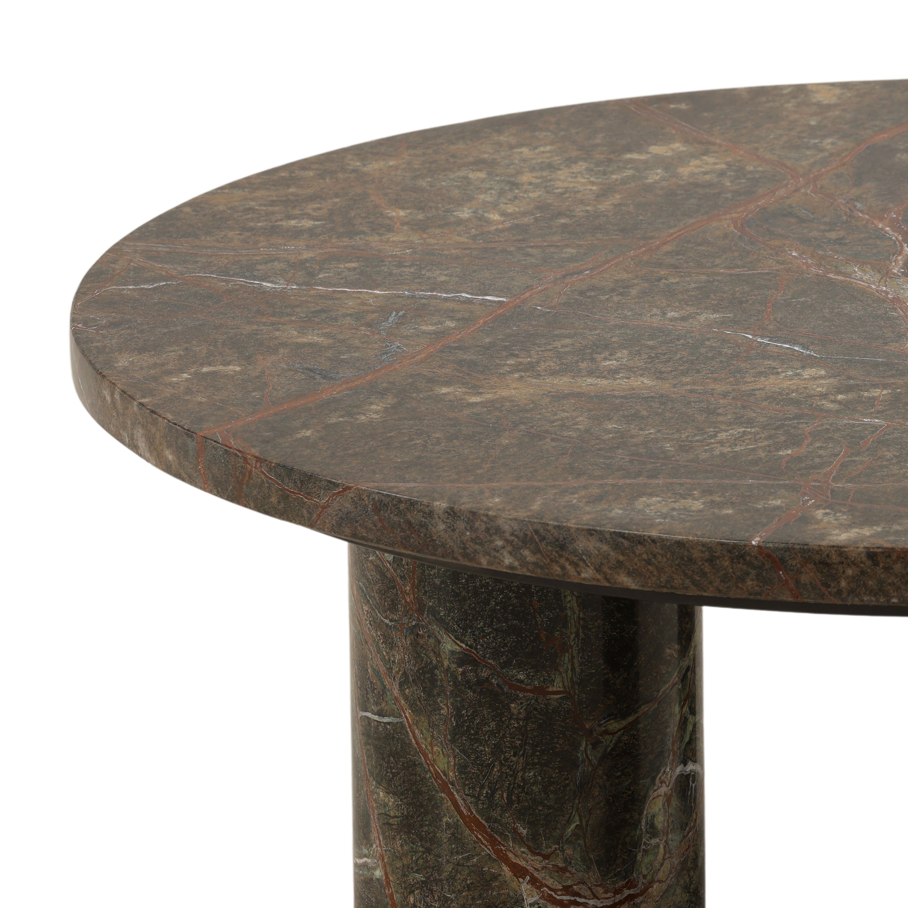 Weaver Coffee Table Brown, by Dovetail, 36" width x 16" height x 35.6" diameter x 36" depth View 3