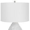 Loop White Glaze Table Lamp, by Uttermost, 1'4" width x 2'1" height x 1'4" depth thumbnail 7
